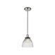 Franklin Restoration Seneca Falls 1 Light 10 inch Polished Nickel Pendant Ceiling Light in Polished Nickel/Matte Black