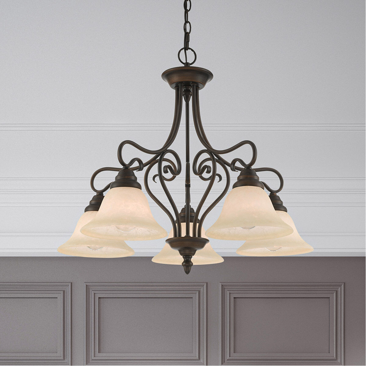 Coronado 5 Light 26 inch Imperial Bronze Chandelier Ceiling Light