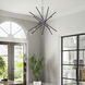 Soho 14 Light 40 inch Scandinavian Gray with Brushed Nickel Accents Foyer Chandelier Ceiling Light