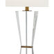 Laelia 34 inch 150 watt Clear/Antique Brass Table Lamp Portable Light
