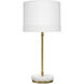 Grace 19.5 inch 40 watt Antique Brass Table Lamp Portable Light