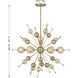 Crescent 6 Light 28.5 inch Noble Brass Chandelier Ceiling Light