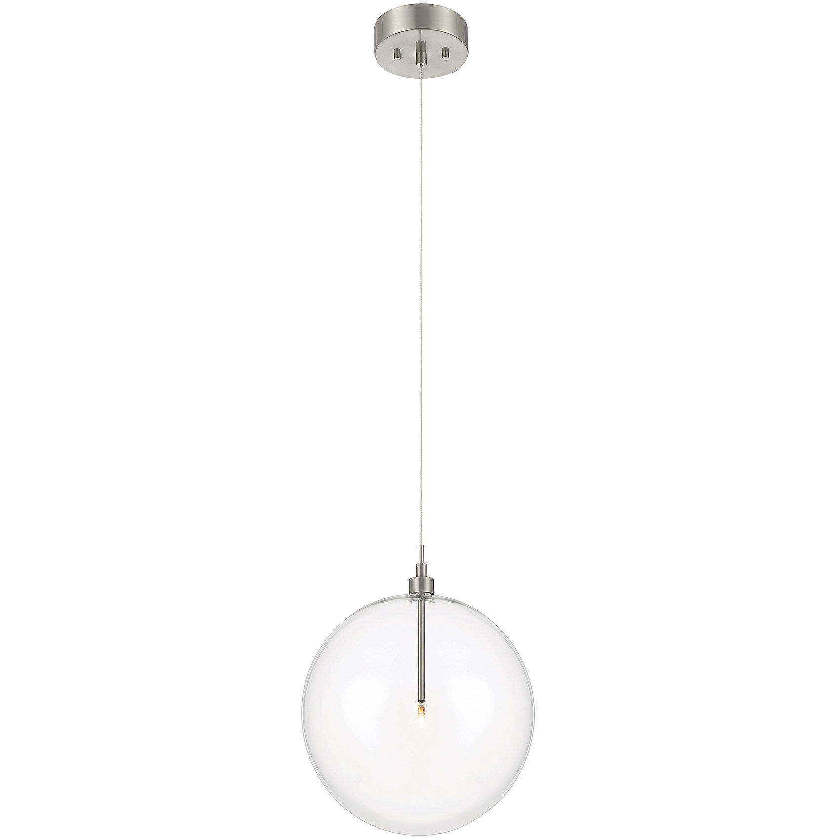 Modern LED 14 inch Brushed Nickel Pendant Ceiling Light