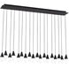 Sean Lavin Turret LED Nightshade Black Chandelier Ceiling Light, Integrated LED
