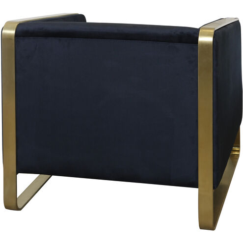 Seeley Black/Brushed Gold Accent Chair