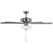 Linden DC 52 LED 52 inch Brushed Steel with Silver Blades Ceiling Fan