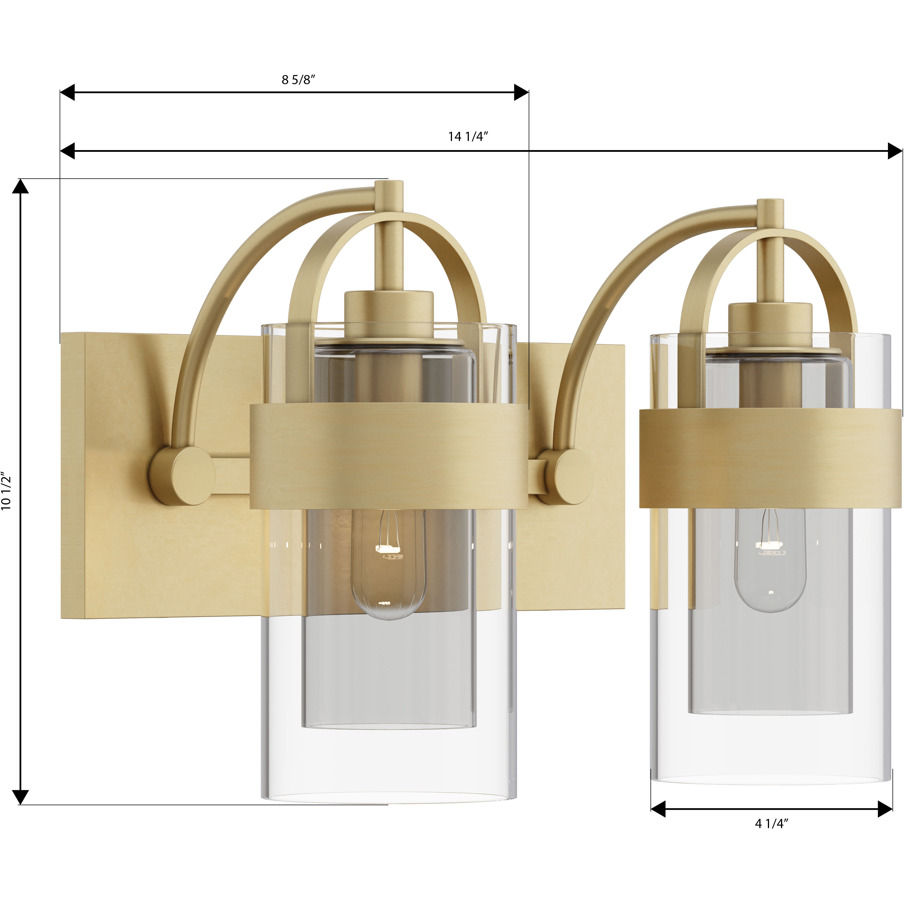 Ravik 2 Light 14.25 inch Legacy Brass Vanity Wall Light