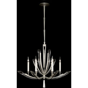 Vol de Cristal 6 Light 36 inch Silver Chandelier Ceiling Light