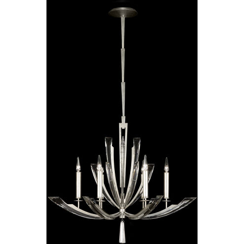 Vol de Cristal 6 Light 36 inch Silver Chandelier Ceiling Light in Crystal