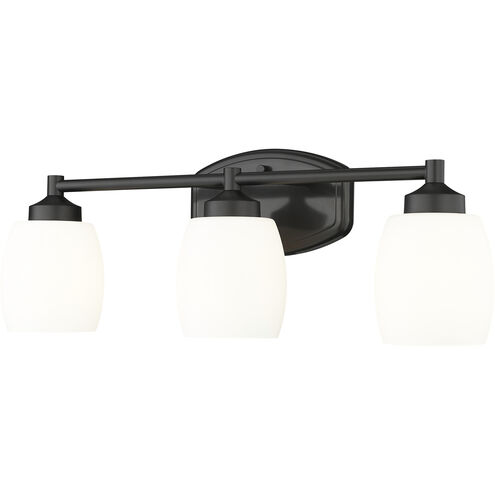 Kendrick 3 Light 23 inch Matte Black Bath Vanity Light Wall Light