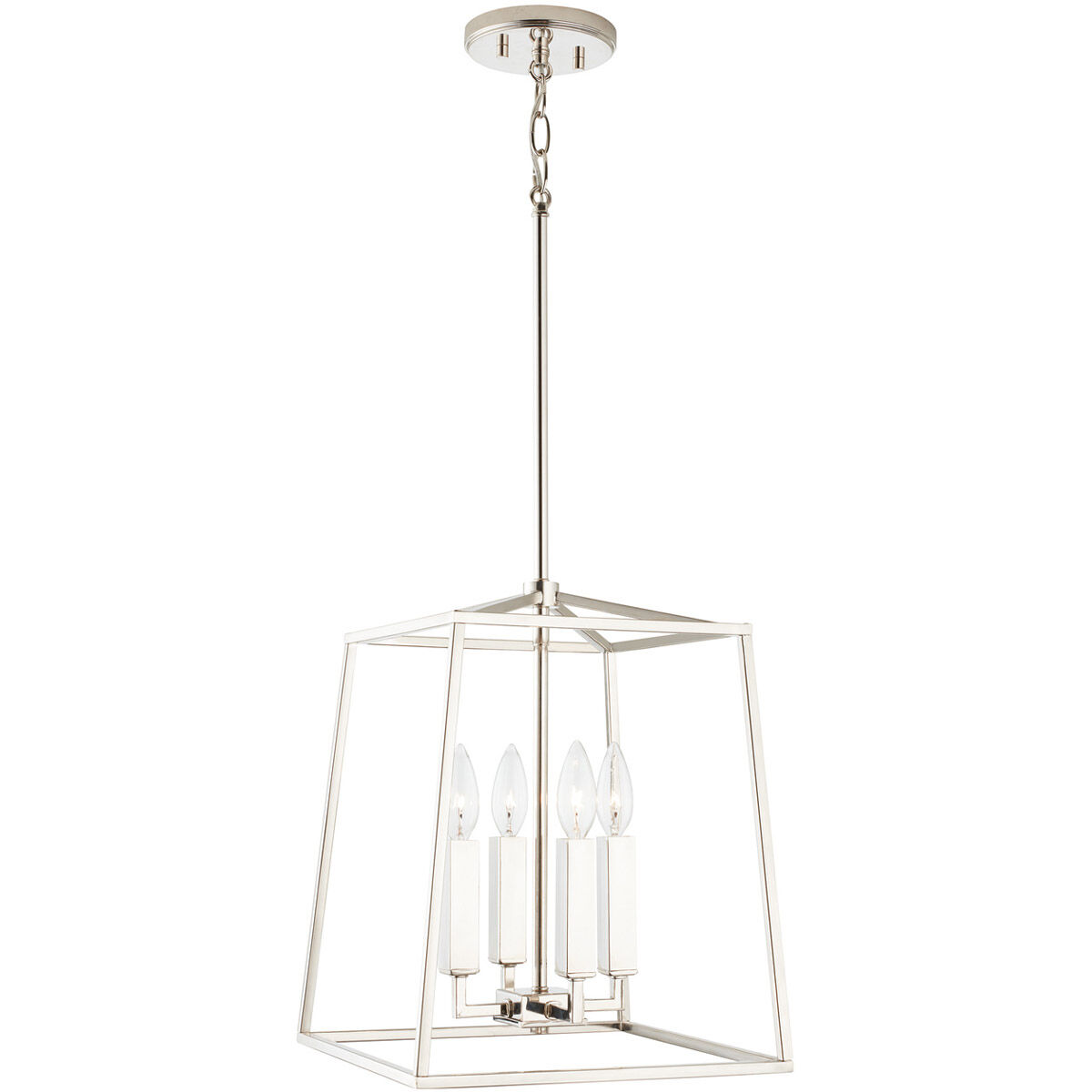 Thea 4 Light 12 inch Polished Nickel Foyer Ceiling Light