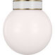 kate spade new york Monroe 1 Light 8.5 inch Burnished Brass Flush Mount Ceiling Light in Burnished Brass / Gloss White