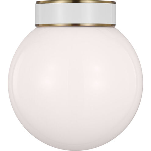 kate spade new york Monroe 1 Light 8.5 inch Burnished Brass Flush Mount Ceiling Light in Burnished Brass / Gloss White