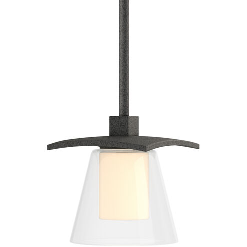 Wren 1 Light 5.1 inch Natural Iron Mini Pendant Ceiling Light in Clear with Opal