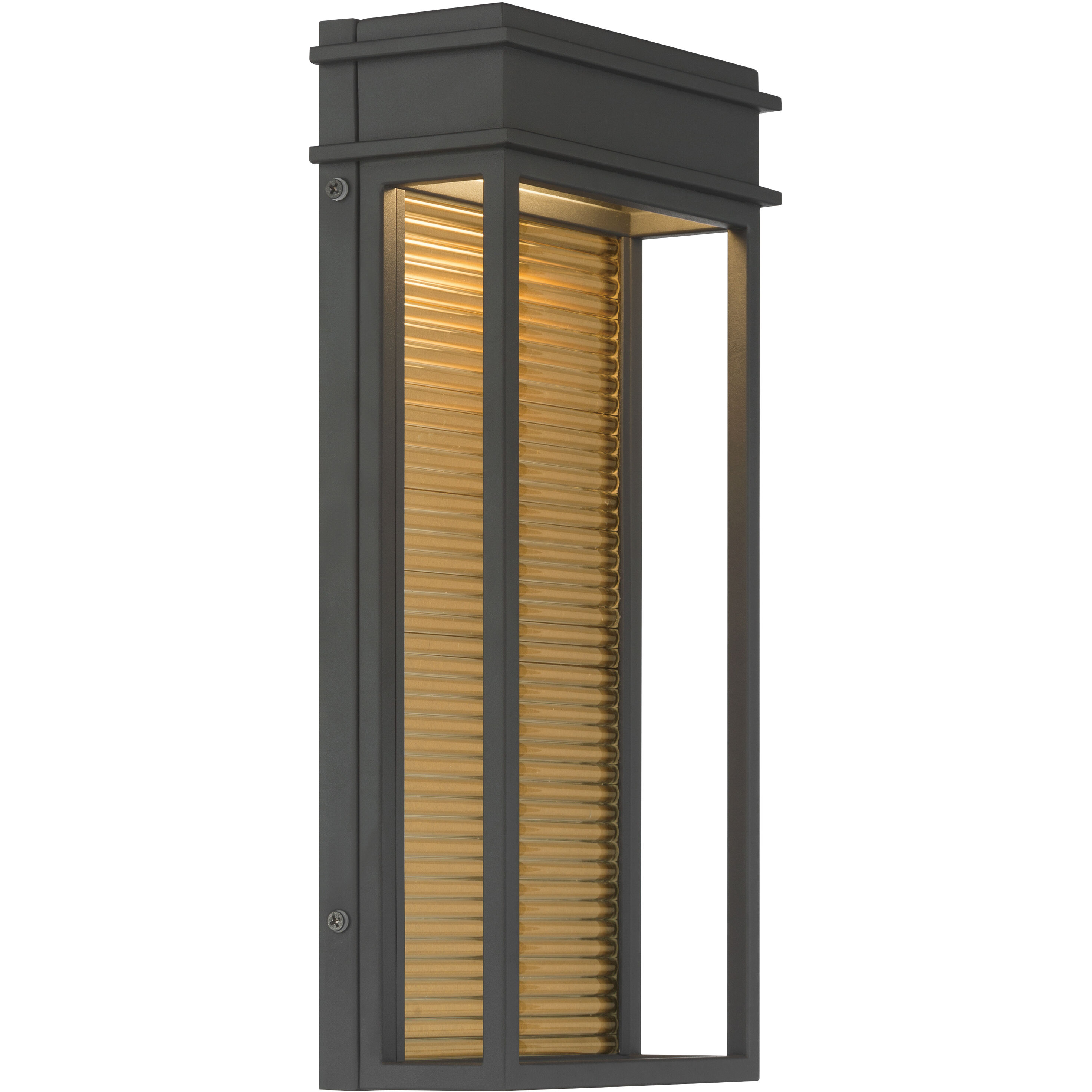 Clyne LED 15 inch Sand Coal Black and Legacy Brass Outdoor Wall Sconce