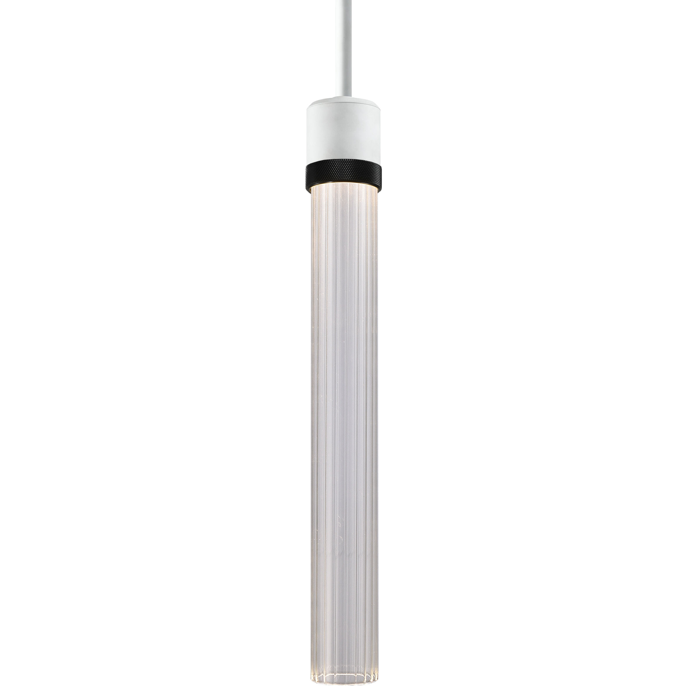 Zigrina 1 Light 5.13 inch Matte White with Satin Brushed Black Pendant Ceiling Light