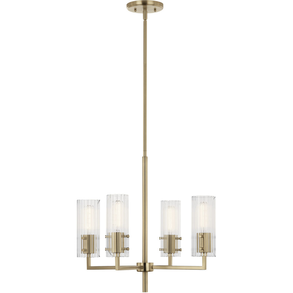 Velestino 4 Light Champagne Bronze Chandelier Ceiling Light