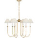 Amber Lewis Ingela LED 36 inch Hand-Rubbed Antique Brass Chandelier Ceiling Light