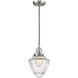 Franklin Restoration Bullet 1 Light 7 inch Brushed Satin Nickel Mini Pendant Ceiling Light in Incandescent, Seedy