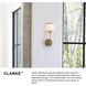 Clarke 1 Light 7.25 inch Lacquered Dark Brass Sconce Wall Light in Lacquered Dark Brass with Off White