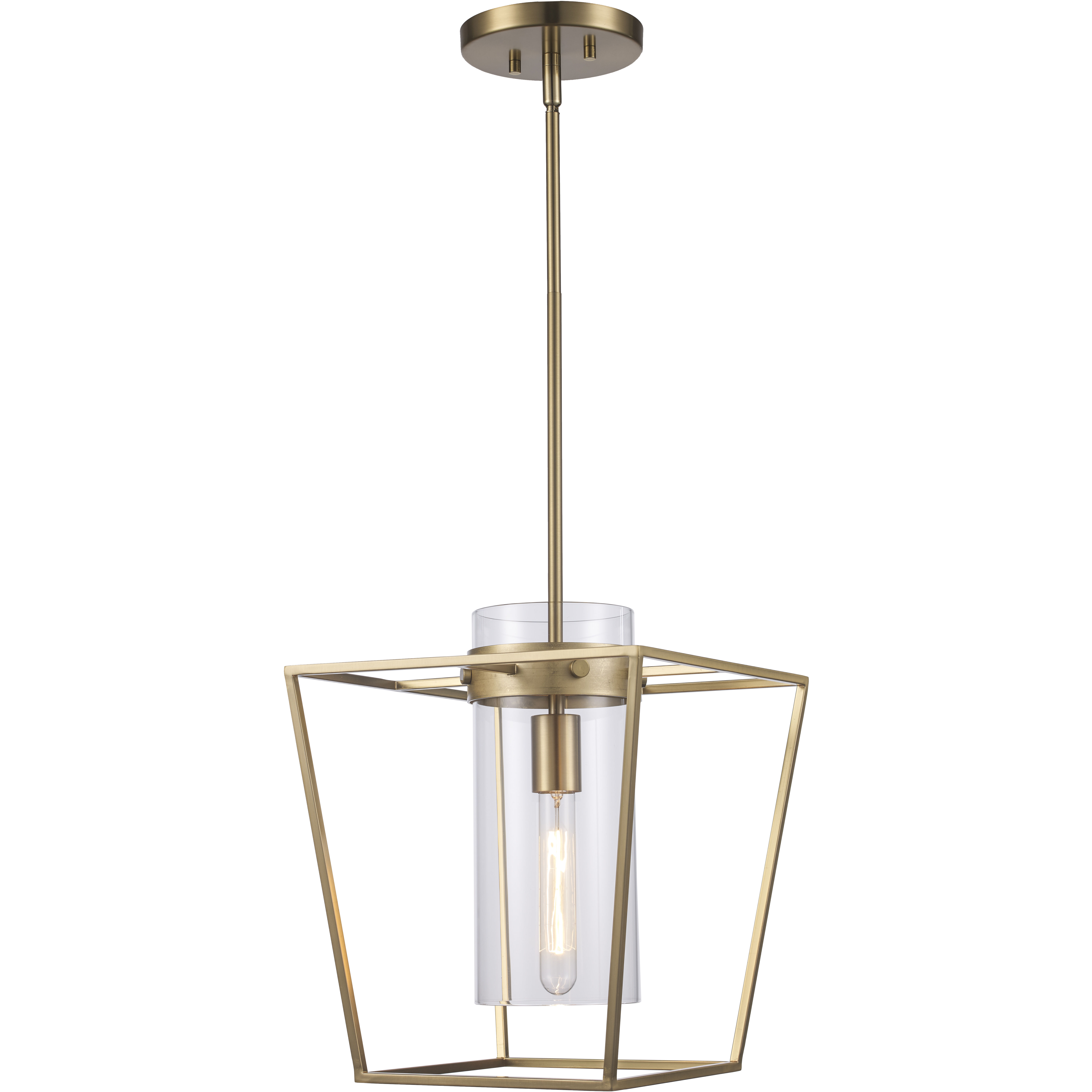 Nova 1 Light 12 inch Antique Gold Mini Pendant Ceiling Light