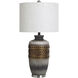 Frank 32 inch 100 watt Kachina Gold and Light Oatmeal Table Lamp Portable Light