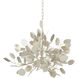 Lunaria 6 Light 34.5 inch Contemporary Silver Leaf Chandelier Ceiling Light, Large