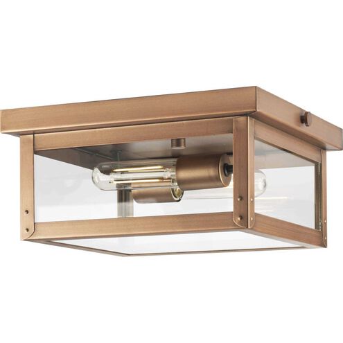 Union Square 2 Light 12.37 inch Antique Copper Flushmount Ceiling Light, Design Series