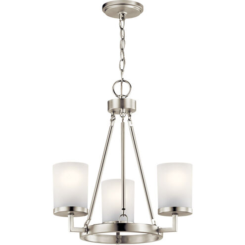 Daimlen 3 Light 18 inch Brushed Nickel Chandelier/Semi Flush Ceiling Light