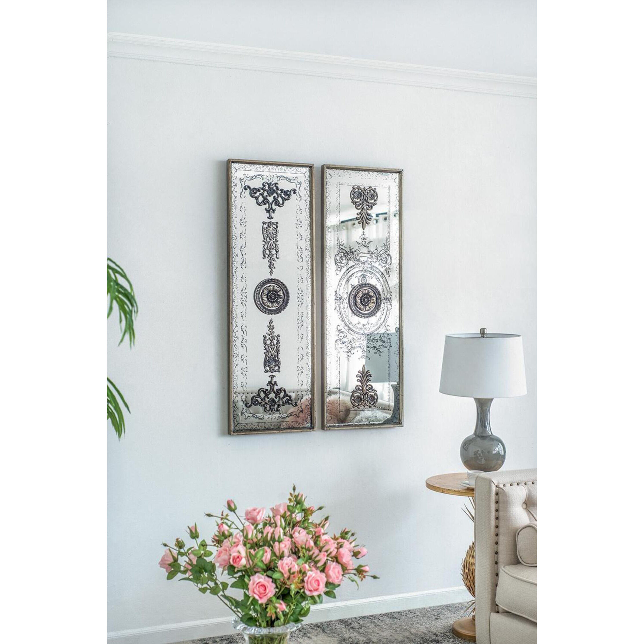 Doorways Bronze and Mirrored Wall Art, Set of 2