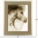 Equine Contemplation Brown and Beige Framed Art