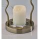 Chiara 13.5 inch 50 watt Antique Brass Candlewarmer Lamp Portable Light, Simplee Adesso