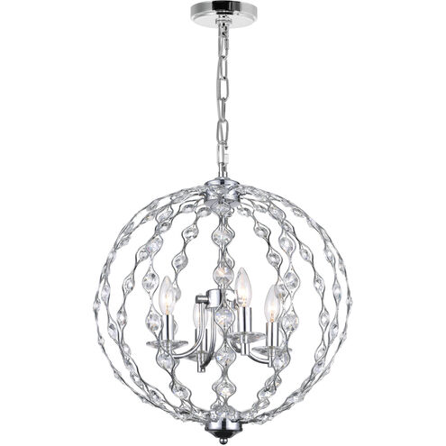 Esia 4 Light 19 inch Chrome Chandelier Ceiling Light