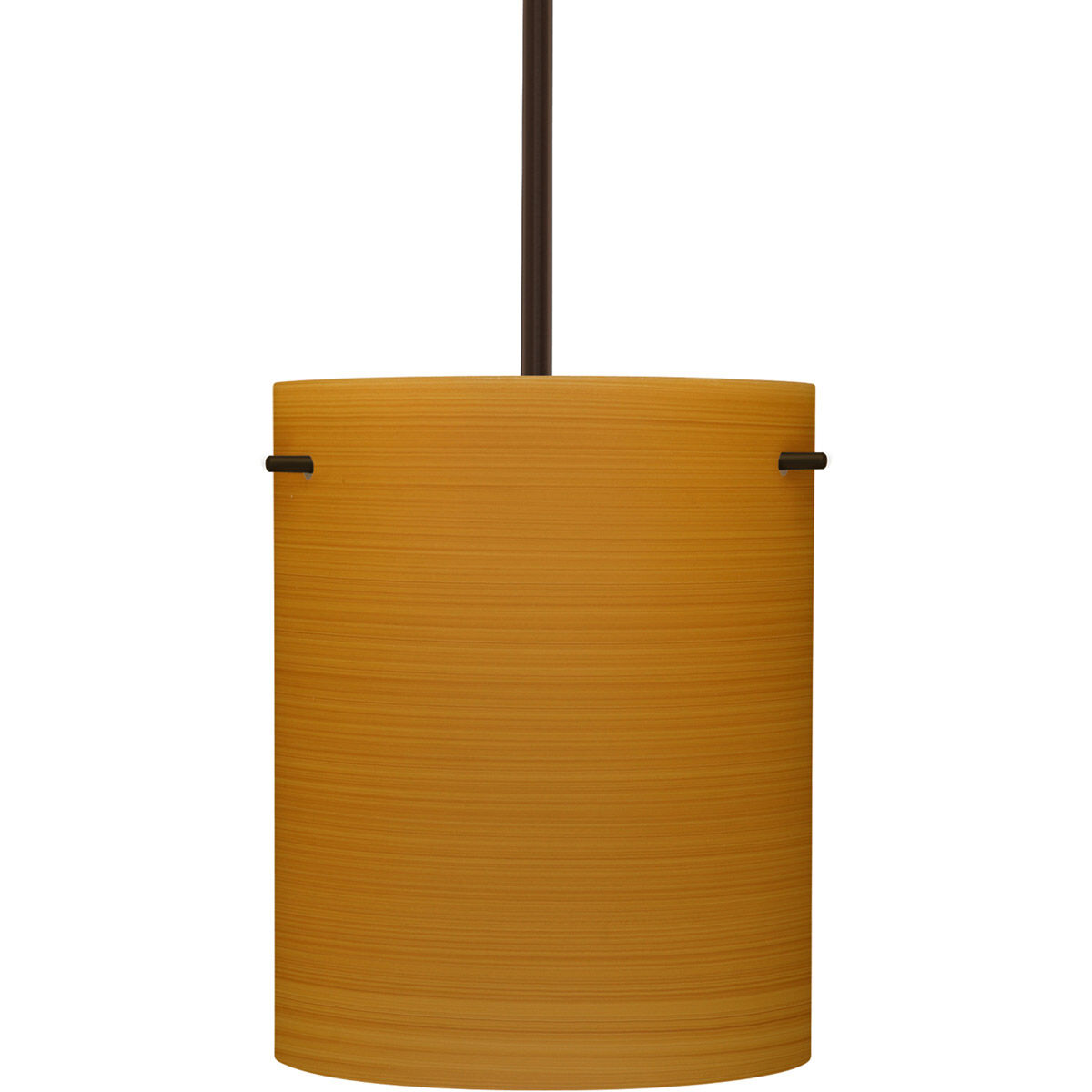 Tamburo 8 1 Light Bronze Stem Pendant Ceiling Light in Incandescent, Oak Glass