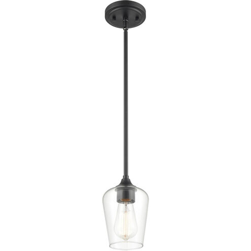 Ashford 1 Light 5.25 inch Matte Black Mini-Pendant Ceiling Light