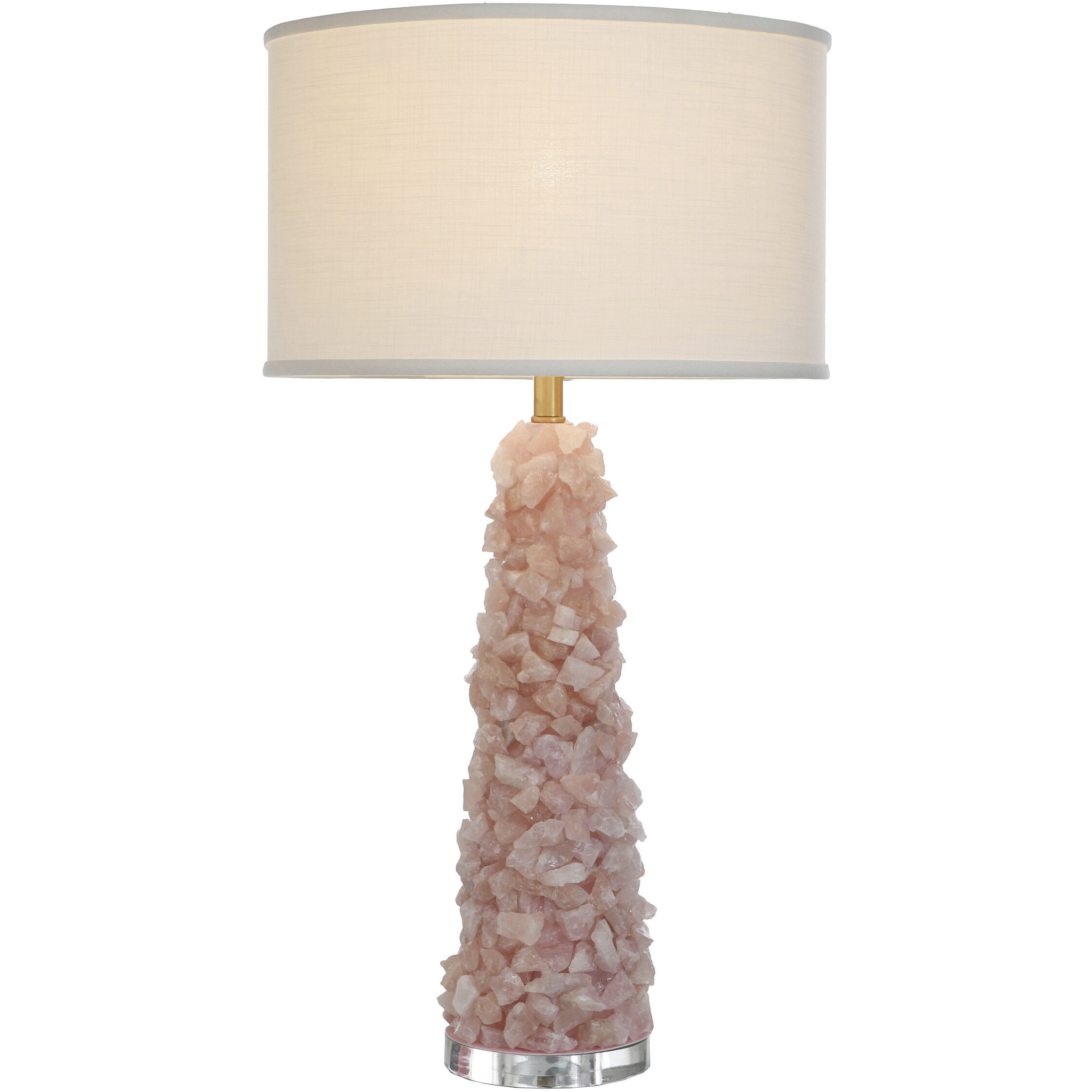 Belinda 34 inch 150 watt Rose Quartz Table Lamp Portable Light