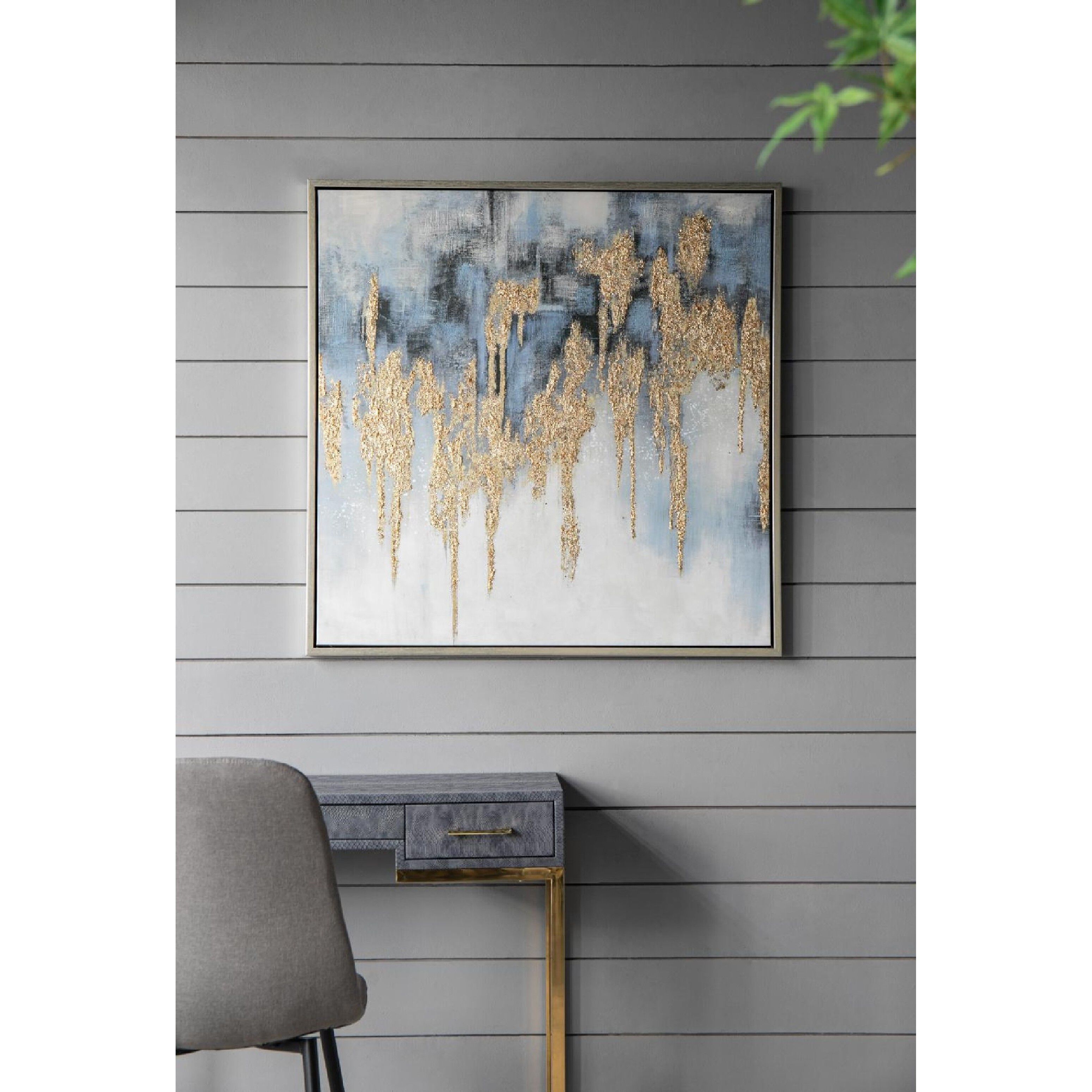 Anita Gray/Gold/Blue Wall Art