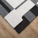 Kali 90 X 63 inch Black/White/Grey Rug in 5 x 7