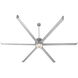 Enorme 100 inch Classic Nickel with Satin Nickel Blades Outdoor Ceiling Fan