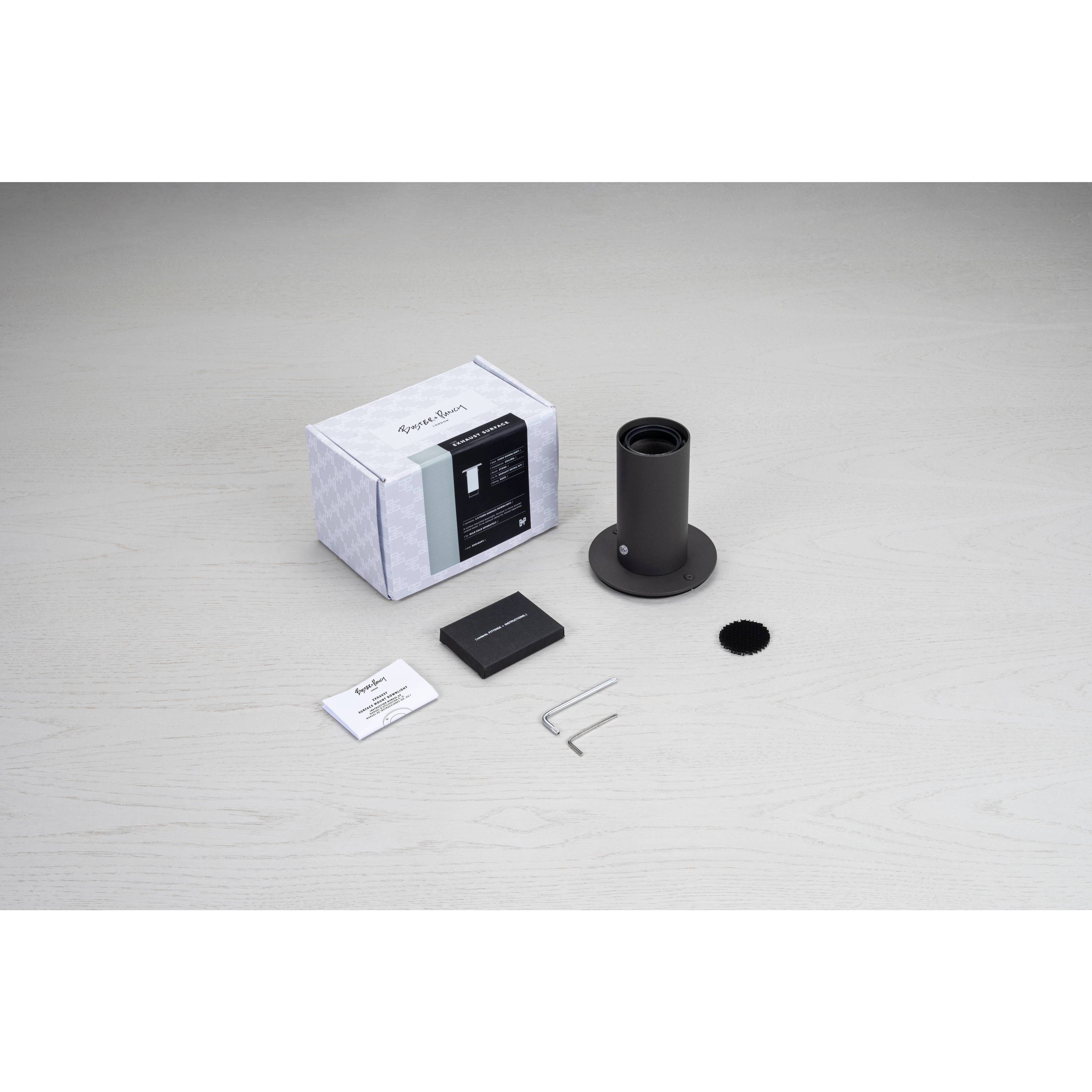 Exhaust Surface 1 Light 110-120 Graphite / Steel Spotlight Ceiling Light