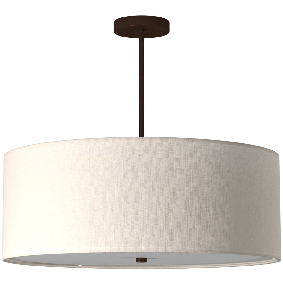 Textile LED 24 inch Dark Bronze Pendant Ceiling Light