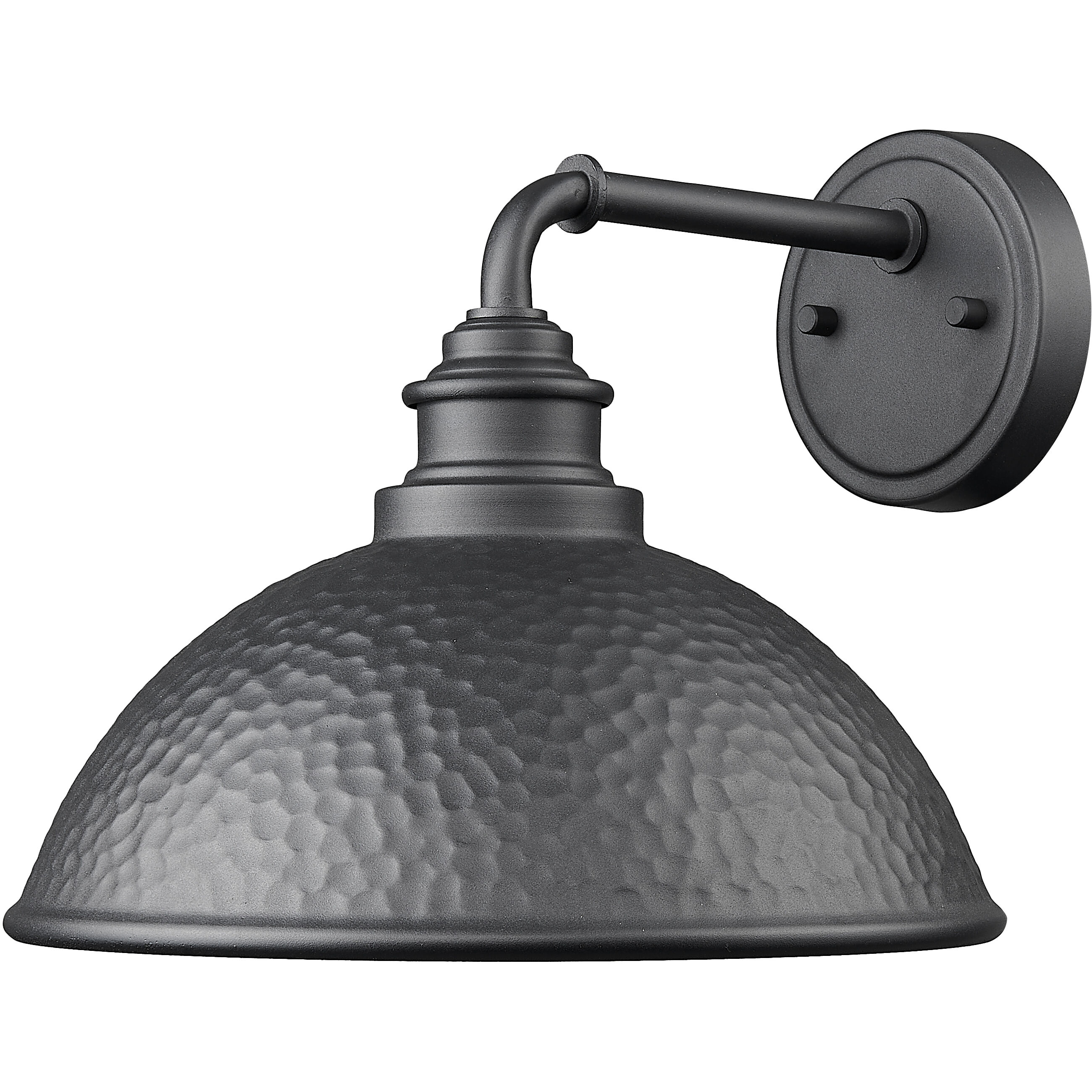 Hammond 1 Light 10.5 inch Hammered Black with Matte Gold Interior Exterior Wall Mount