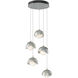 Brooklyn 5 Light 16 inch Vintage Platinum and Sterling Pendant Ceiling Light in Vintage Platinum/Sterling