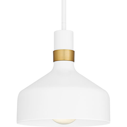 Arbor 1 Light 10 inch Matte White Mini Pendant Ceiling Light, Small