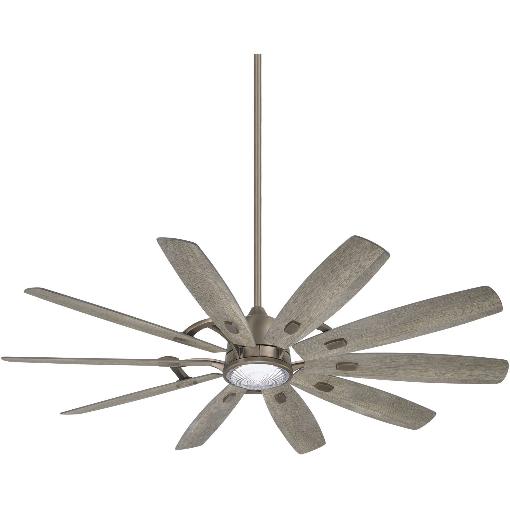 Barn 65 inch Savannah Gray Ceiling Fan in Burnished Nickel