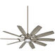 Barn 65 inch Savannah Gray Ceiling Fan in Burnished Nickel