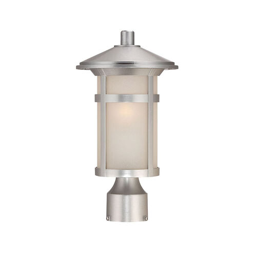 Phoenix 1 Light 15 inch Brushed Silver Exterior Post Mount Light