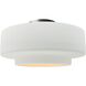 Radiance 1 Light 16.5 inch Gloss White and Brushed Nickel Semi Flush Ceiling Light