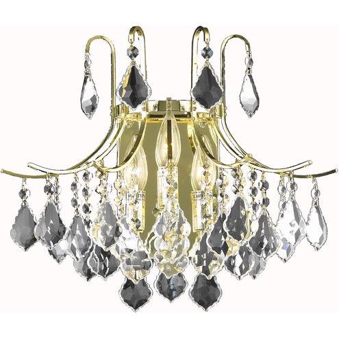 Amelia 3 Light 16 inch Gold Wall Sconce Wall Light