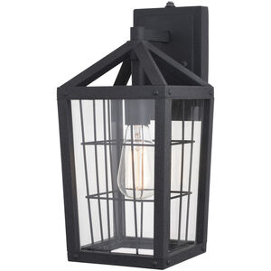 Gage 1 Light 15 inch Volcanic Black Outdoor Wall